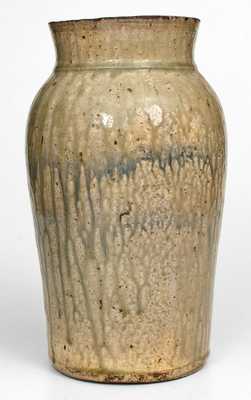 Rare Stoneware Churn, attrib. Shimuel Timmerman, Lanier County, Georgia