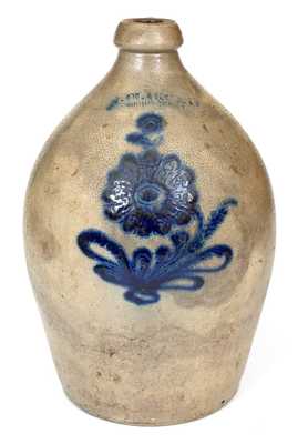 2 N. CLARK & CO. / ROCHESTER, NY Stoneware Jar w/ Floral Decoration