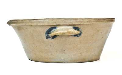 Stoneware Milkpan with Leaf Decoration, Baltimore, MD, circa 1860