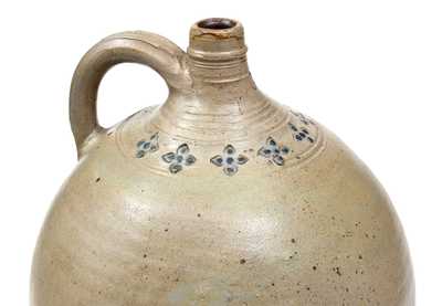 Possibly Frederick Carpenter, Boston, MA Ovoid Stoneware Jug