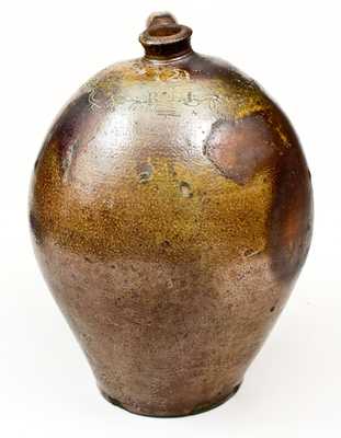 Branch Green (Philadelphia, PA) Stoneware "RUM" Jug with Coggled Birds