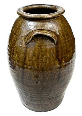 2 Gal. Nelson Bass, Lincoln County, NC Alkaline-Glazed Stoneware Jar