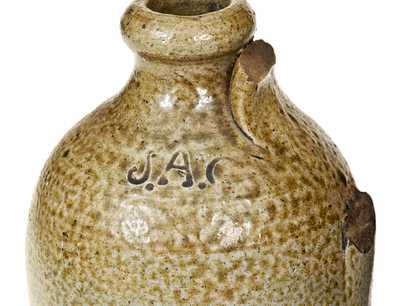 Lot of Two: Rare Marked Stoneware Jugs, J. A. C. (J. A. Craven, NC) and J. M. MILLER (Ohio)