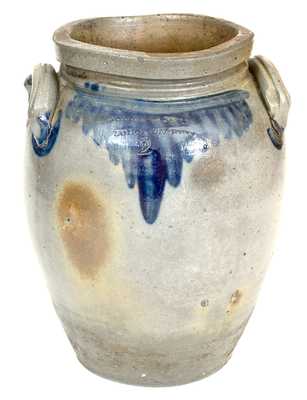 Rare SOLOMON BELL (Winchester, VA) Stoneware Jar with Cobalt Decoration