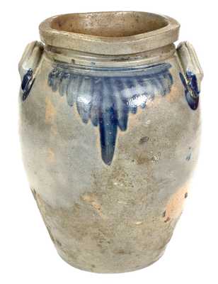 Rare SOLOMON BELL (Winchester, VA) Stoneware Jar with Cobalt Decoration
