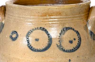 2 Gal. Stoneware Jar with Impressed and Brushed Decoration