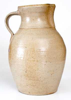 Unusual 2 Gal. Ohio Stoneware Pitcher with Cobalt Tree Decoration