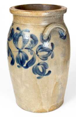 8 Gal. J. WEAVER, Beaver, PA Stoneware Jar with Cobalt Floral Decoration