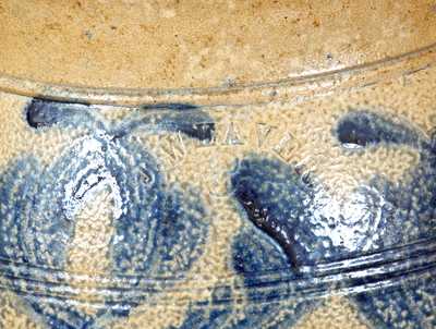 8 Gal. J. WEAVER, Beaver, PA Stoneware Jar with Cobalt Floral Decoration