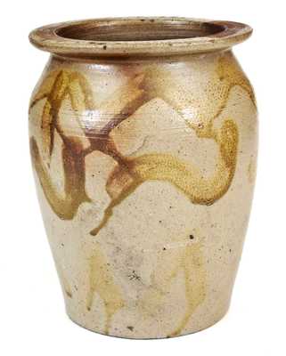 Unusual North Carolina Stoneware Jar with Manganese Decoration