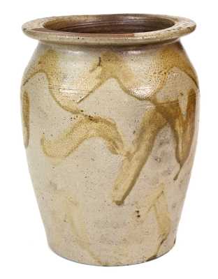 Unusual North Carolina Stoneware Jar with Manganese Decoration