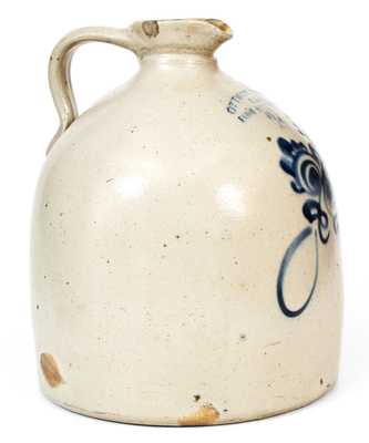2 Gal. OTTMAN BROS. & CO. / FORT EDWARD, NY Stoneware Syrup Jug