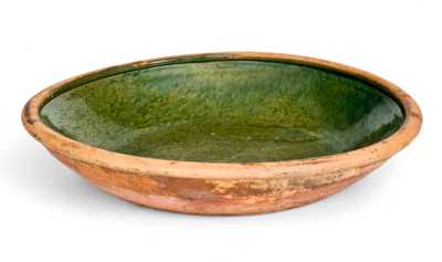 Mottled Green New England Redware Bowl