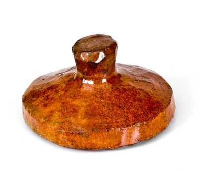 Redware Floral Butter Print, probably Pennsylvania origin