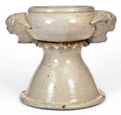 Rare and Important Anna Pottery Stoneware Pedestal with Angel Handles