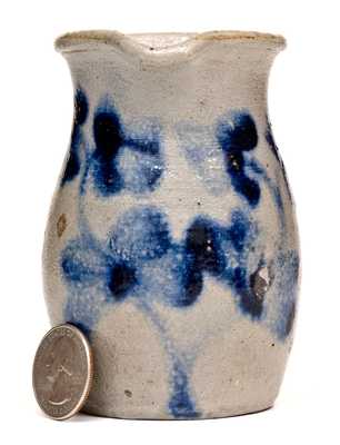 Outstanding Miniature Baltimore Stoneware Pitcher w/ c1870
