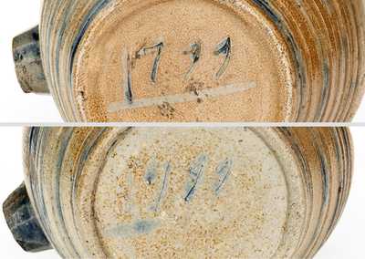 Important Small-Sized Stoneware Keg Dated 1799, probably Manhattan / New York City