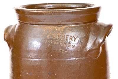 Rare B. F. USSERY / Water Valley, Mississippi 3 Gal. Stoneware Churn