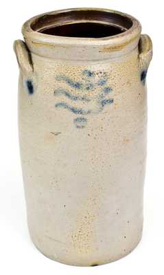 ARMSTRONG & WENTWORTH / NORWICH Stoneware Churn w/ Cobalt Decoration