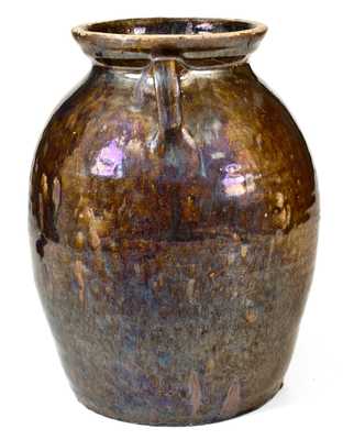 Rare JBL (Jesse Bradford Long, Crawford County, GA) Double-Handled Stoneware Jar