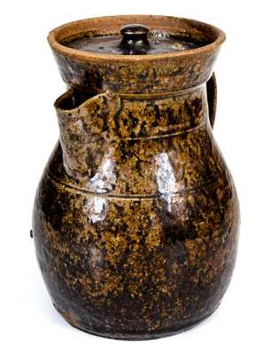Rare Crawford County, Georgia, Stoneware Lidded Coffeepot