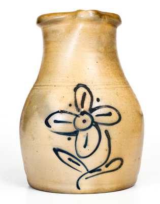 1 Gal. Stoneware Pitcher with Slip-Trailed Floral Decoration, Northeastern US