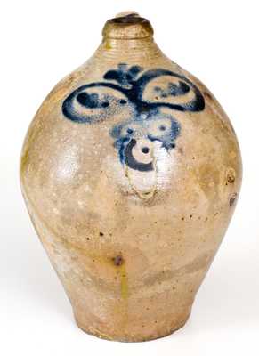 Probably Crolius Family Stoneware Jug w/ Cobalt Decoration, Manhattan, c1800