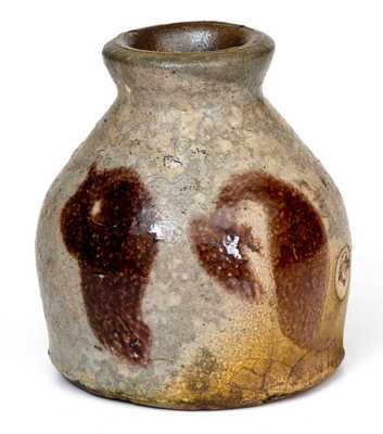 Extremely Rare Stoneware Inkwell att. Solomon Bell, Strasburg, VA