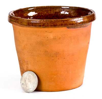 Unusual Small Redware Pot (probably York County, PA), "Sept. 22 1893 / made by Kimel"