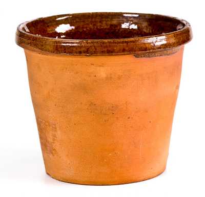 Unusual Small Redware Pot (probably York County, PA), "Sept. 22 1893 / made by Kimel"