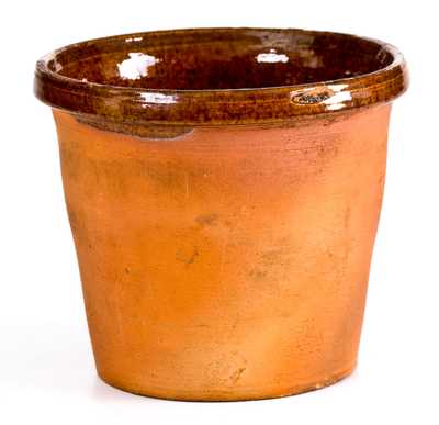 Unusual Small Redware Pot (probably York County, PA), "Sept. 22 1893 / made by Kimel"