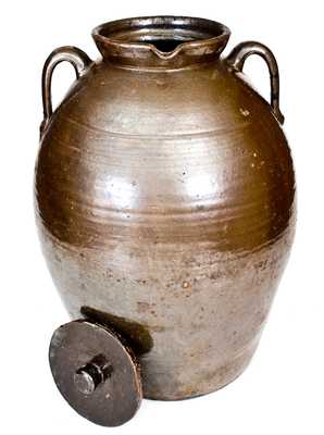 Outstanding JBL (Jesse Bradford Long), Crawford County, GA Large Spouted Stoneware Jar