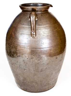 Outstanding JBL (Jesse Bradford Long), Crawford County, GA Large Spouted Stoneware Jar