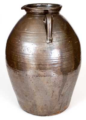 Outstanding JBL (Jesse Bradford Long), Crawford County, GA Large Spouted Stoneware Jar