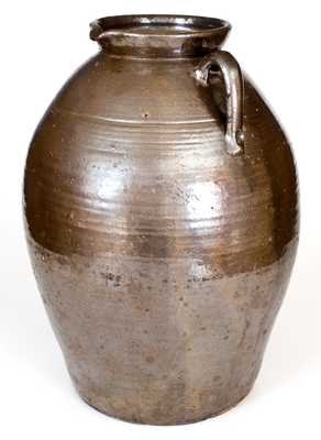 Outstanding JBL (Jesse Bradford Long), Crawford County, GA Large Spouted Stoneware Jar