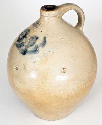 Extremely Rare 2 Gal. A. GAY / UTICA Stoneware Jug w/ Incised Dog