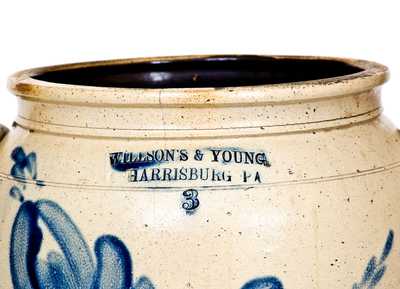 Very Fine WILLSON'S & YOUNG / HARRISBURG, PA Stoneware Jar