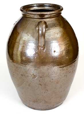 Rare 6 Gal. JBL (Jesse Bradford Long, Crawford County, GA) Double-Handled Stoneware Jar