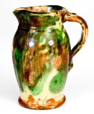 Shenandoah Valley Multi-Glazed Redware Cream Pitcher