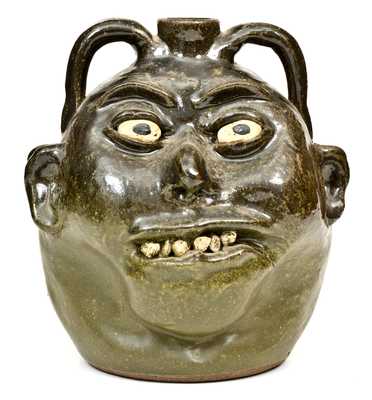 Fine Lanier Meaders (Cleveland, GA) Double Face Jug