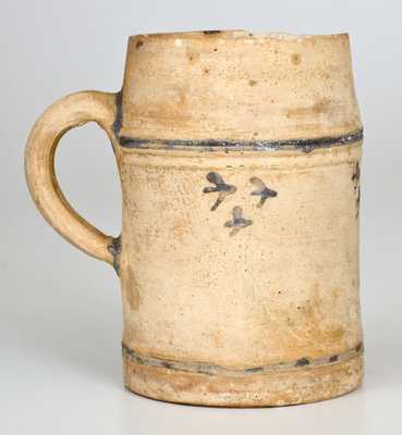 Important Colonial American Stoneware Mug, Manhattan, NY or Cheesequake, NJ