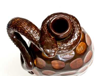 The Anna Pottery High Water Flask: Very Important Elaborate Snake Flask w/ Poetic Inscriptions