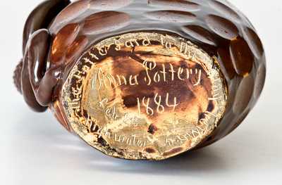 The Anna Pottery High Water Flask: Very Important Elaborate Snake Flask w/ Poetic Inscriptions