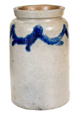 1/2 Gal. Stoneware Jar with Swag Decoration att. Baltimore, MD, circa 1820