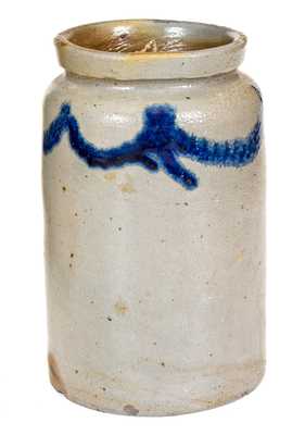 1/2 Gal. Stoneware Jar with Swag Decoration att. Baltimore, MD, circa 1820