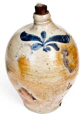 2 Gal. Manhattan Stoneware Jug with Incised Decoration, Manhattan, c1800