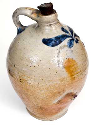 2 Gal. Manhattan Stoneware Jug with Incised Decoration, Manhattan, c1800