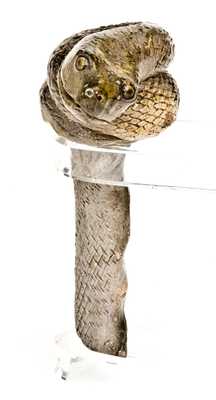 Very Rare Anna Pottery Hand-Modeled Stoneware Snake Jug Stopper