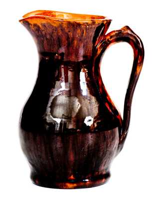 Fine JOHN BELL, Waynesboro, PA, Miniature Redware Pitcher