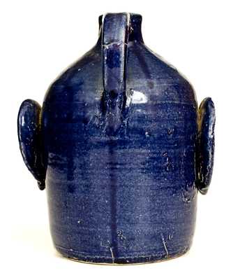 Edwin Meaders Cobalt Stoneware Face Jug, Cleveland, GA, 1992